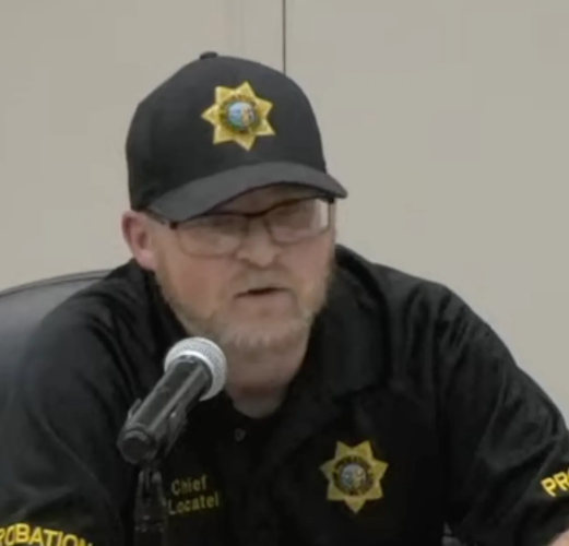 Chief Probation Officer Izen Locatelli addresses the Mendocino County Board of Supervisors in Ukiah, CA on Tuesday - Photo from Mendo Local