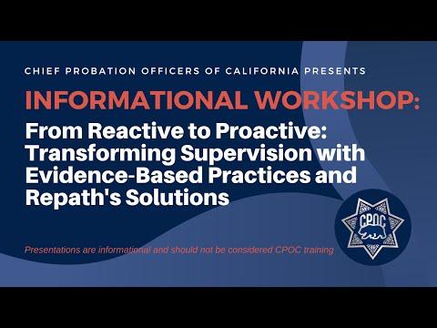 Informational Workshop: From Reactive to Proactive – Transforming Supervision with Evidence-Based Practices and Repath’s Solutions